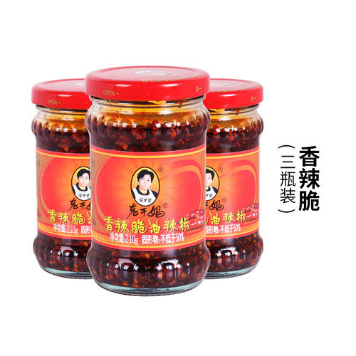 老干妈香辣脆油辣椒3瓶