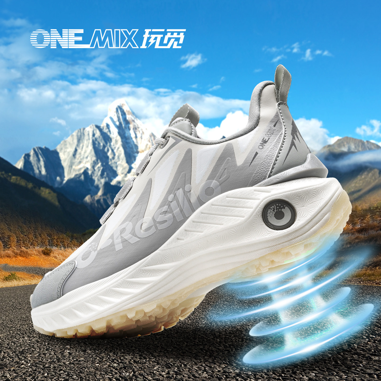 玩觅巡山冬季皮面防寒保暖减震运动跑步鞋男防滑软弹舒适漫步鞋女