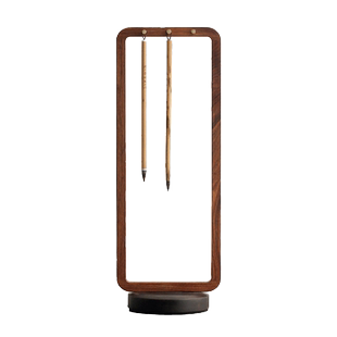 问心堂凌云毛笔架笔挂铜制挂件檀香木毛笔挂新中式笔挂简约文房笔挂高档实木摆件笔挂书画用品毛笔挂