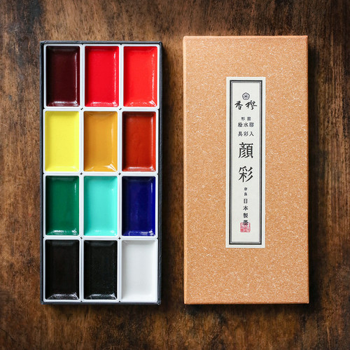 日本樱香国画颜料中国画12色18色