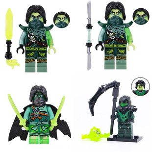 中国积木幻影忍者透明幽灵风系摩罗大师拼装积木男孩玩具人仔礼物