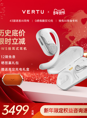 威图VERTU 纬图奢品CRUSH挂耳AI耳机运动OWS蓝牙AI耳机礼品