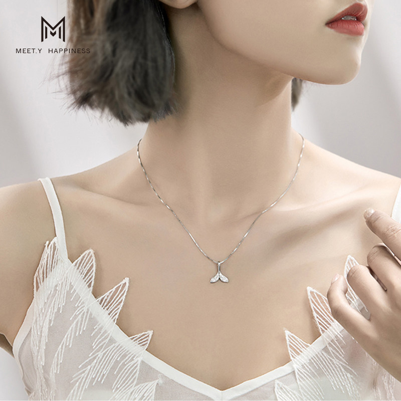 925 Sterling Silver fish tail Necklace Mermaid Dolphin tail Clavicle chain Like a breath of fresh air Begonia Pendant Sen familyin the Accessories/Fashion Jewelry, Pendant/Pendant  category - from Buy2taobao.com to provide professional Taobao agent buy service