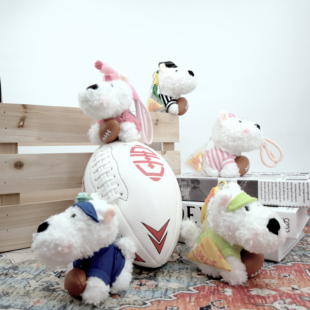 “橄榄球平安BUFF小狗”西高地橄榄球小狗挂件包包挂饰伴手礼