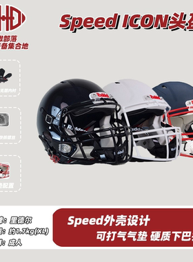 现货Riddell Speed ICON Helmet 美式橄榄球头盔里德尔成人保防护