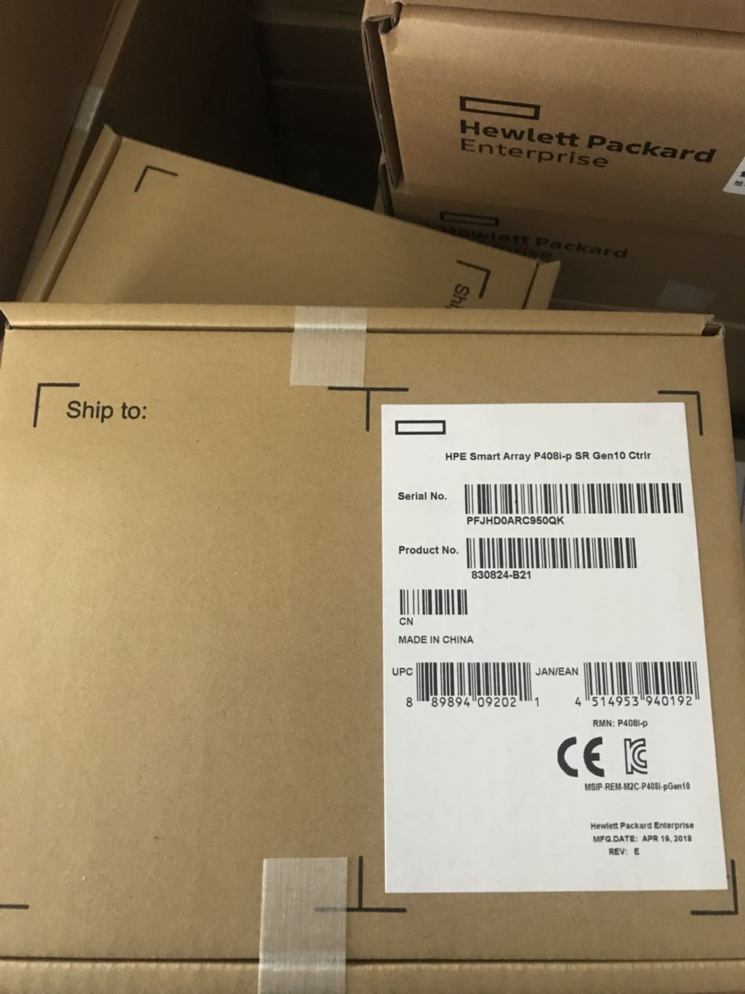 Controller RAID SAS HPE P408i-p/2GB 12G 2 Porte, Alto Profilo, 830824-B21 836269-001