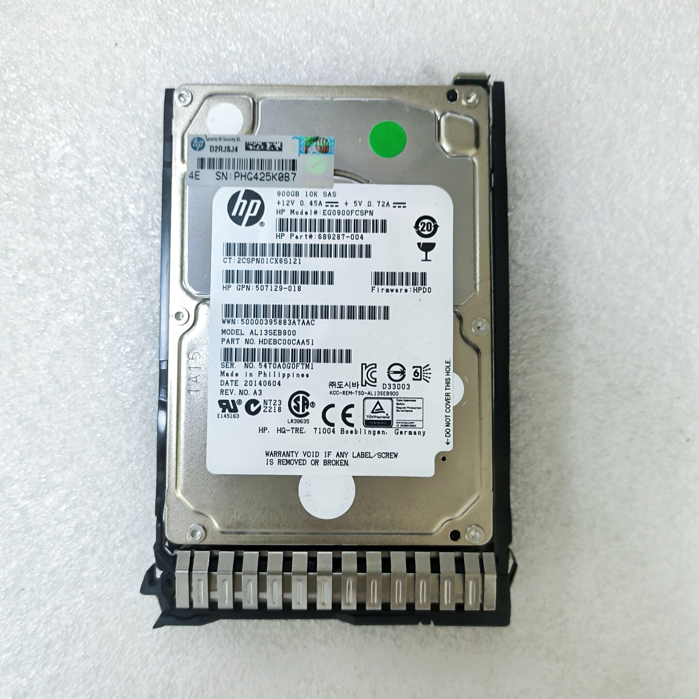 HP 900G 10K 2.5 SAS 硬盘 641552-004 507129-018 665749-001