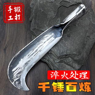 手工锻打高锰钢砍柴刀农用砍树劈柴专用砍材刀户外割树枝镰刀柴刀