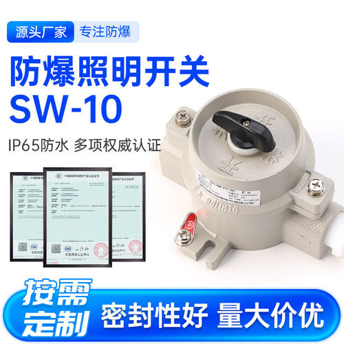 防腐照明开关SW-10BQM&BZM铝合金10A220V380V通风机控制开关