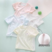 夏季 薄款 婴幼儿t恤a类纯棉夏装 婴儿短袖 新生宝宝半袖 后背透气上衣