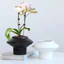 陶瓷花盆家用客厅创意个性 禅意花器 复古简约高脚室内绿植专用中式