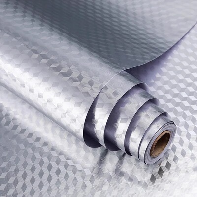 家用厨房防油贴纸自粘防水防火耐高温灶台油烟机墙贴锡纸橱柜铝箔