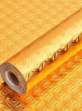 金色贴纸佛龛背景墙装饰金箔即时贴神台佛堂墙纸自粘金色不干胶5