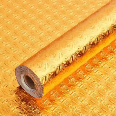 金色贴纸佛龛背景墙装饰金箔即时贴神台佛堂墙纸自粘金色不干胶5