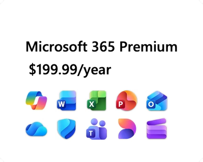 微软高级版 Microsoft 365 Premium 1年订阅 Copilot 你自己账户