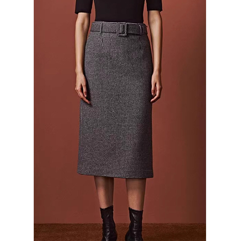【三只定单】格调派对双面呢黑白千鸟格半身裙女2025秋冬新款裙子,女装/女士精品,半身裙,淘宝优惠券,粉丝福利购,淘宝优惠卷
