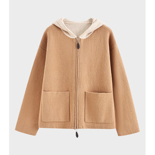 【LP定单】山羊绒羊毛混彷短外套女2025秋季新款高级轻奢时尚上衣