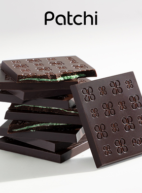 新年礼物Patchi迪拜芭驰黑巧克力薄片薄荷夹心茶果味高端零食礼盒