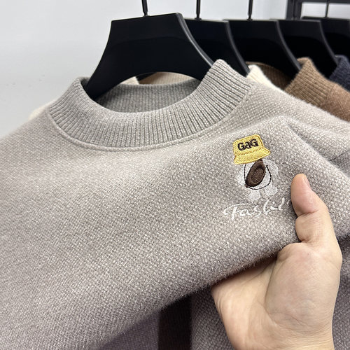 保暖加绒加厚半高领卫衣雪尼尔