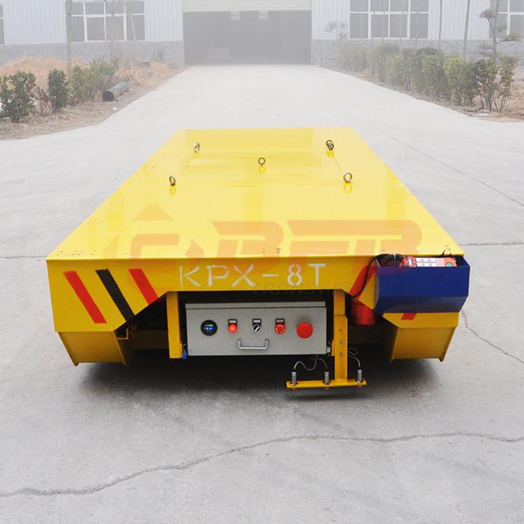 供应罐体滚筒调节车间平板运输车 无线低压轨道平台车