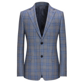 本派英伦格子西装 休闲手工羊毛痞帅西服外套 男意大利进口面料时尚
