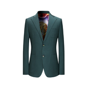 手工西服套装 BENPAI 定制 男意大利风格 高档羊毛修身 绿色西装 套装