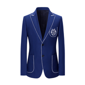 修身 本派英式 学院派复古休闲羊毛面料刺绣手工男士 西服上衣单件