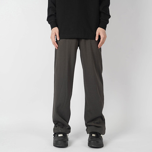 男女束脚裤 街头痞帅纯色直筒休闲裤 百搭裤 子秋季 卫裤 POCKET美式