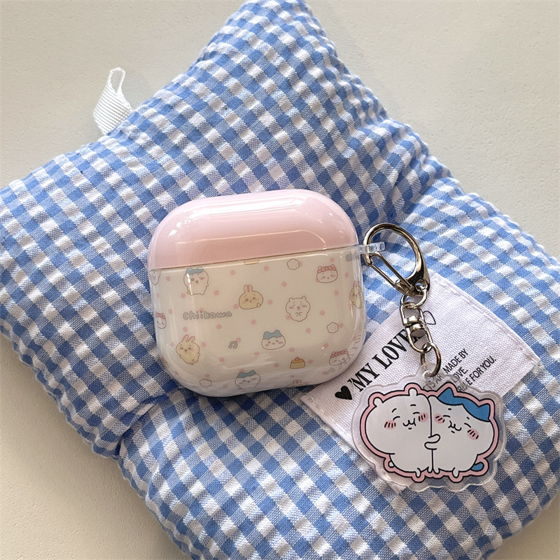 日韩ins可爱少女心粉色吉伊卡哇公仔小八airpods1/2代苹果无线蓝牙耳机套pro2新款少女3代保护套4代防摔软壳