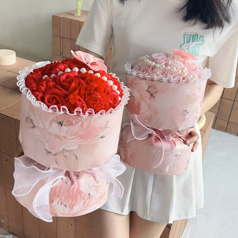 康乃馨创意花束送妈妈母亲节女生生日花束花玫瑰花情人节节日礼物