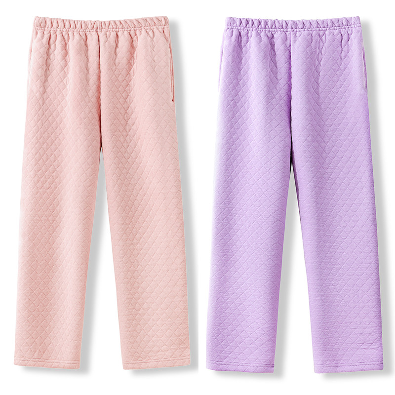 空气层夹棉睡裤女纯色加厚保暖长裤秋冬季大码宽松休闲外穿家居裤,女士内衣/男士内衣/家居服,睡裤/家居裤,淘宝优惠券,粉丝福利购,淘宝优惠卷