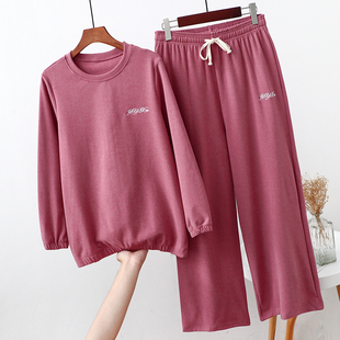 新品 女可外穿宽松韩版 冬季 家居服套装 休闲慵懒风仙女长袖 睡衣睡裤