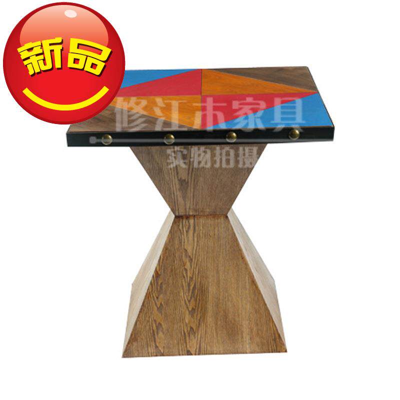 时尚拼色白蜡木餐桌 简约客厅实木咖啡台 美式潮流边框铜c钉桌子|ruв категории начало ежедневно, защитное оборудование, Другие Сиз - от Buy2taobao.com для оказания профессиональной услуги покупки агента Taobao