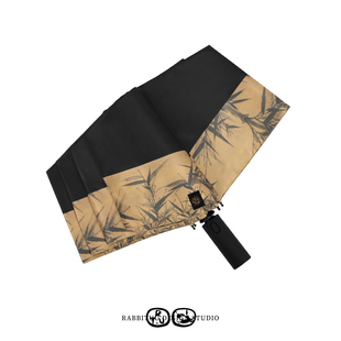 rabbituu【竹有清风】自动伞雨伞男女防晒防紫外线遮阳伞东方礼物