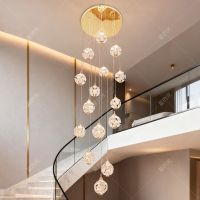 楼梯吊灯别墅楼中楼客厅大吊灯