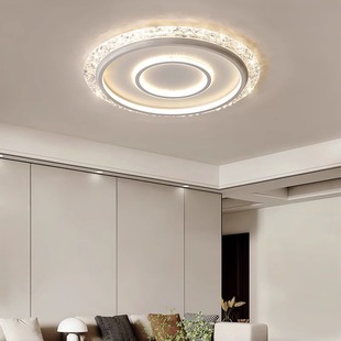 卧室灯2024年新款 主卧北欧大气轻奢极简水晶灯创意温馨房间吸顶灯
