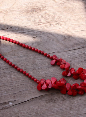 天然红色扇形西瓜原创衣服配饰