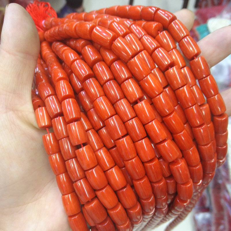 diy天然饰品项链桶珠