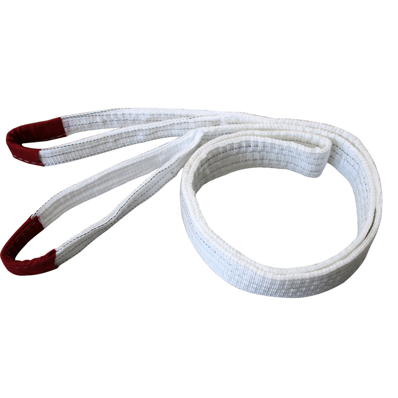 白色起重吊带双扣吊车吊绳5T吊装带涤纶10T扁平吊装带白色2t*1.5m-封面