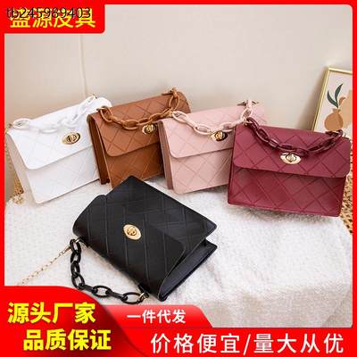 菱格条纹小方包women handbags2023韩版手提小包外贸时尚潮包