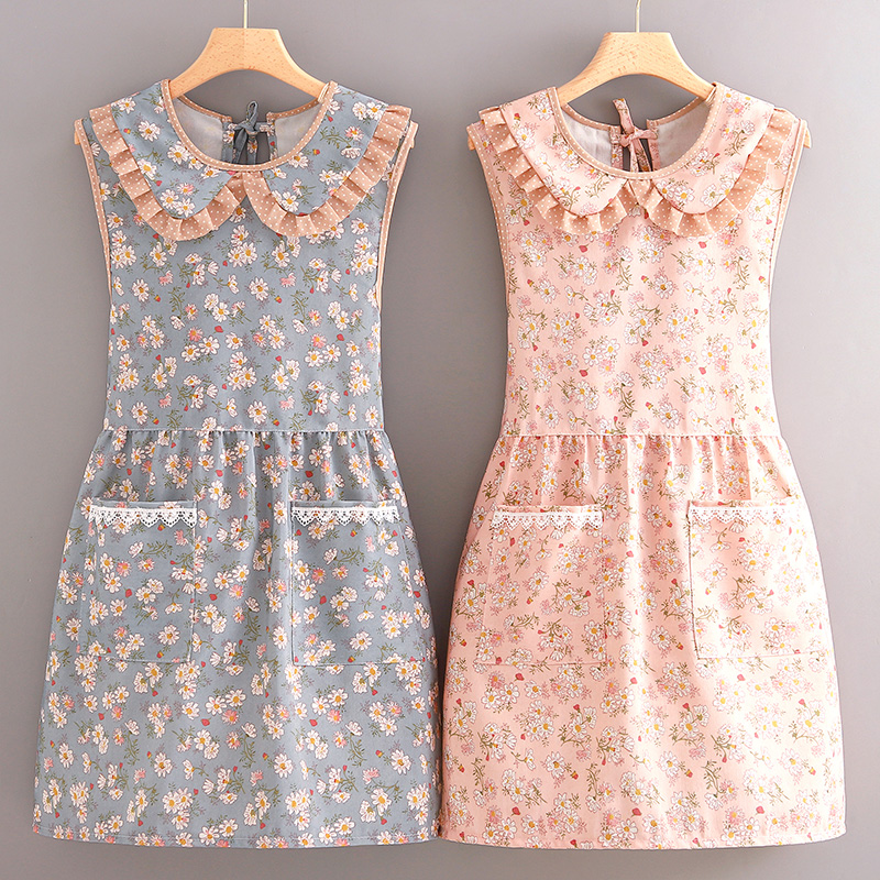 曼达萌帆布洋气防污网红时尚围裙