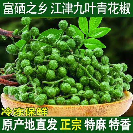 青花椒新鲜四川特产350g鲜藤椒重庆江津现摘保鲜新麻椒真空鲜花椒
