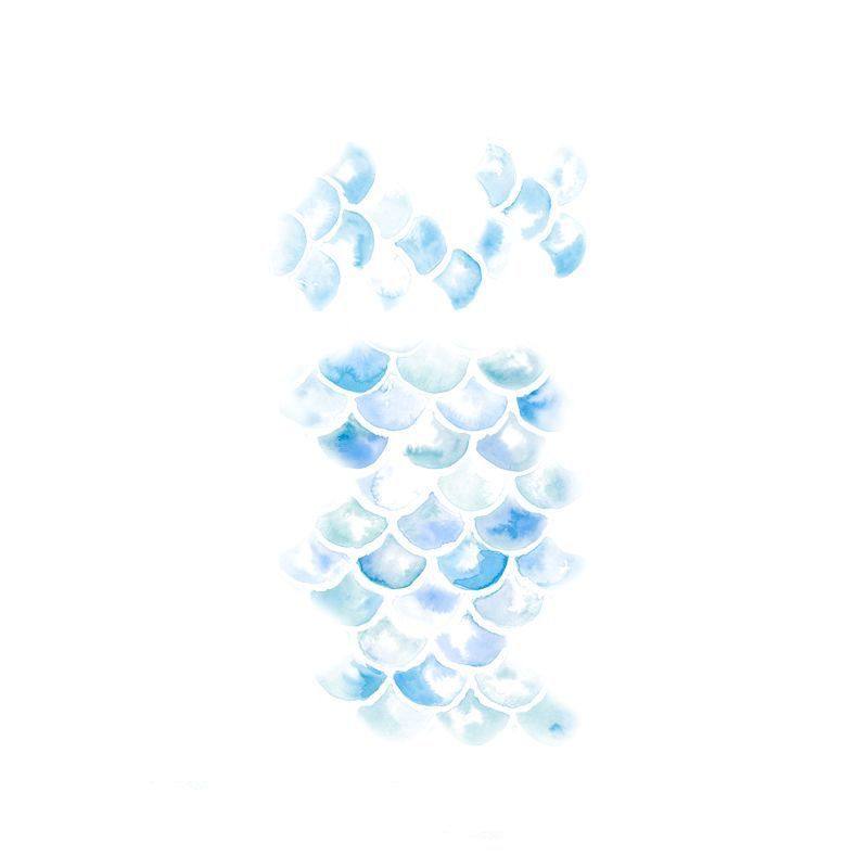 高级感蓝色龙鳞片样式彩色纹身贴纸防水个性时尚国风网红彩绘甜酷,家居饰品,其他贴饰,淘宝优惠券,粉丝福利购,淘宝优惠卷