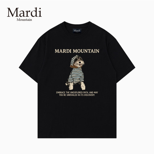 Mardi Mountain韩国授权正品2026春夏款宽松纯棉短袖女t恤