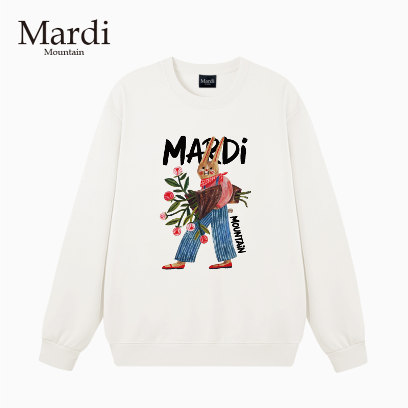 专柜授权Mardi Mountain韩国正品2025秋冬款印花套头圆领女卫衣