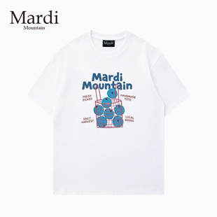 黑白纯棉短袖 专柜授权 2026春夏款 Mountain韩国正品 女t恤 Mardi