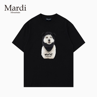 黑白纯棉短袖 专柜授权 2026春夏款 Mountain韩国正品 女t恤 Mardi