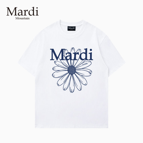 Mardi Mountain韩国授权正品 小雏菊 深海蓝 宽松纯棉短袖女t恤