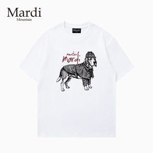 黑白纯棉短袖 专柜授权 2026春夏款 Mountain韩国正品 女t恤 Mardi
