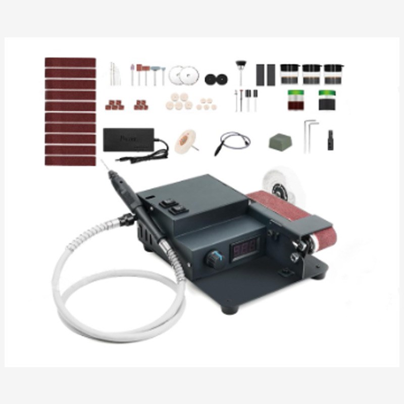 家用微型小型砂带机迷你电动DIY抛光机磨刀神器台式砂纸机打磨机